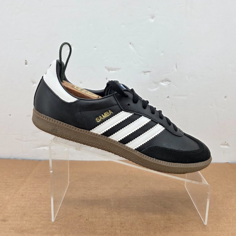 Adidas Samba OG Shoes Mens Size 8.5 Black White Leather Gum Indoor Soccer
